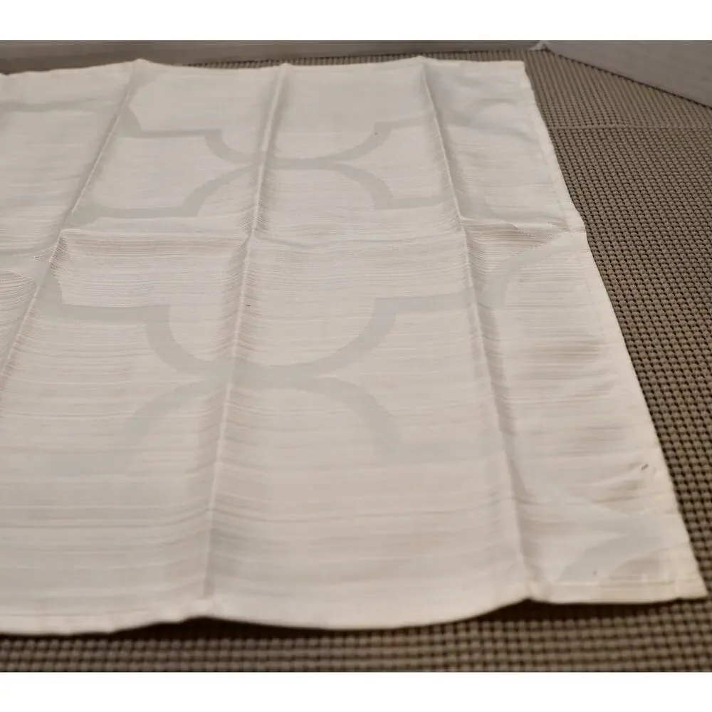 Liquid Repellent Napkins Set of 12 Ivory Geometric 16x16